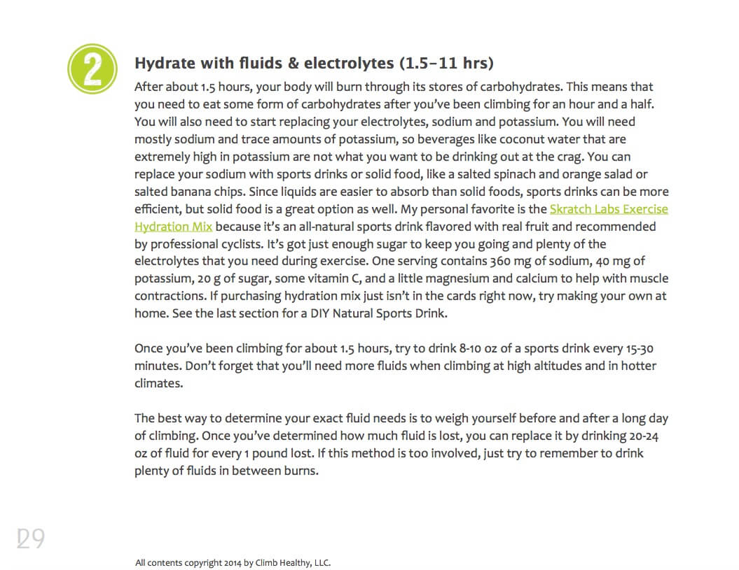 Rock Climbing Nutrition Performance Day Guidelines TrainingBeta