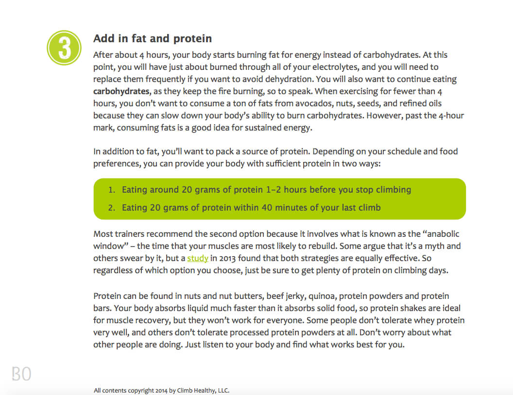 Rock Climbing Nutrition Performance Day Guidelines TrainingBeta